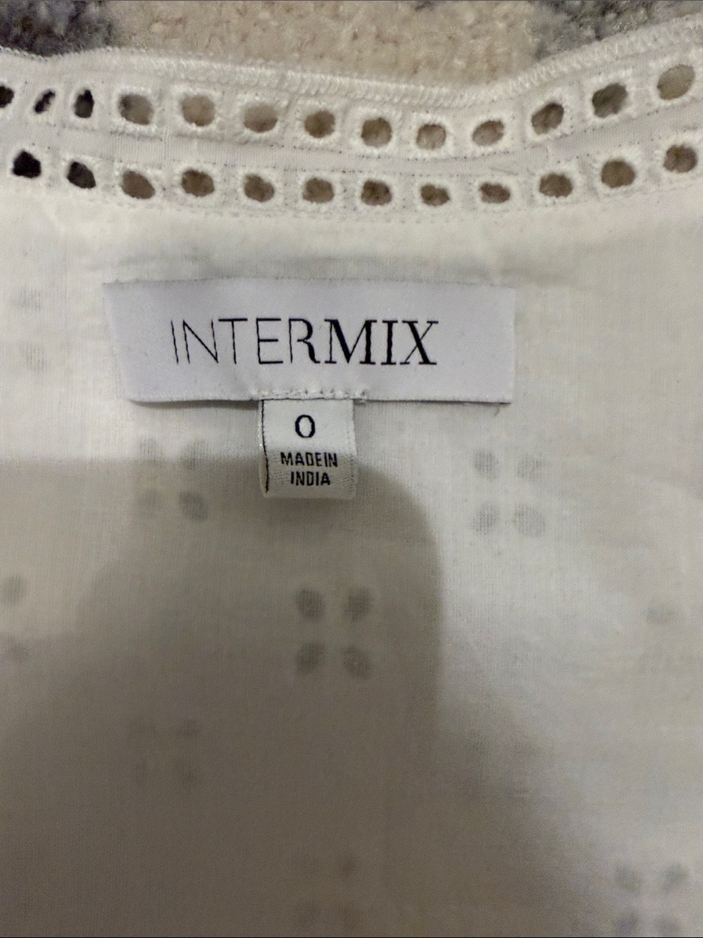 INTERMIX SET- White Eyelet Top and Shorts with Scalloped Trim. - Picture 2 of 8